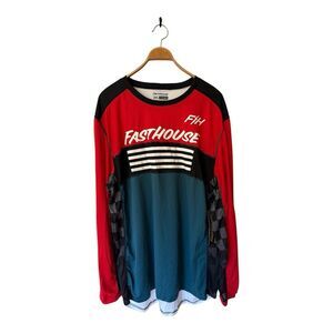 Grindhouse Fasthouse Omega Jersey Size 3X 2802-4113 Red White Blue Cycling